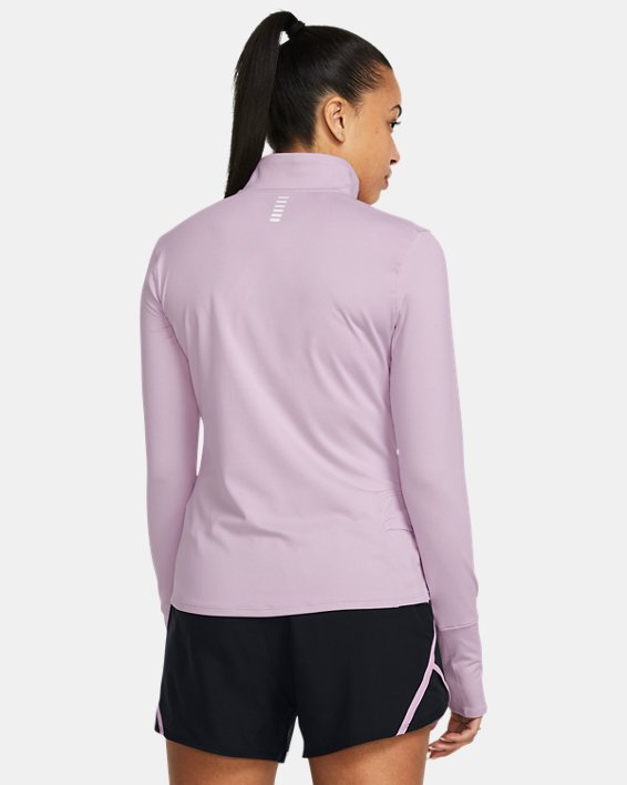 UA Qualifier Run Shirt mit ½ Zip für Damen, Purple, pdpMainDesktop image number 1